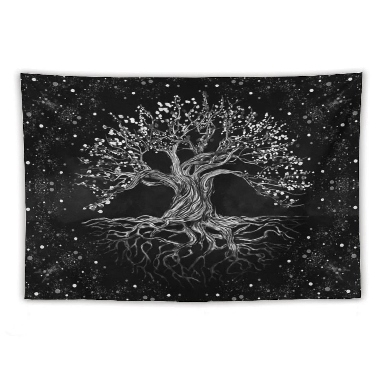 Tree of Life Drawing Black And White Tapestry
