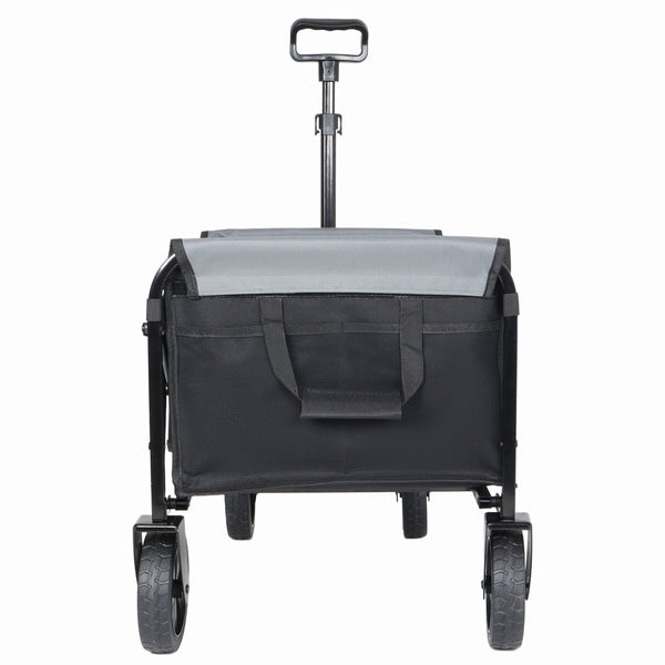 All-in-One Convertible Folding Trolley with Bench Seat and Dog Leash