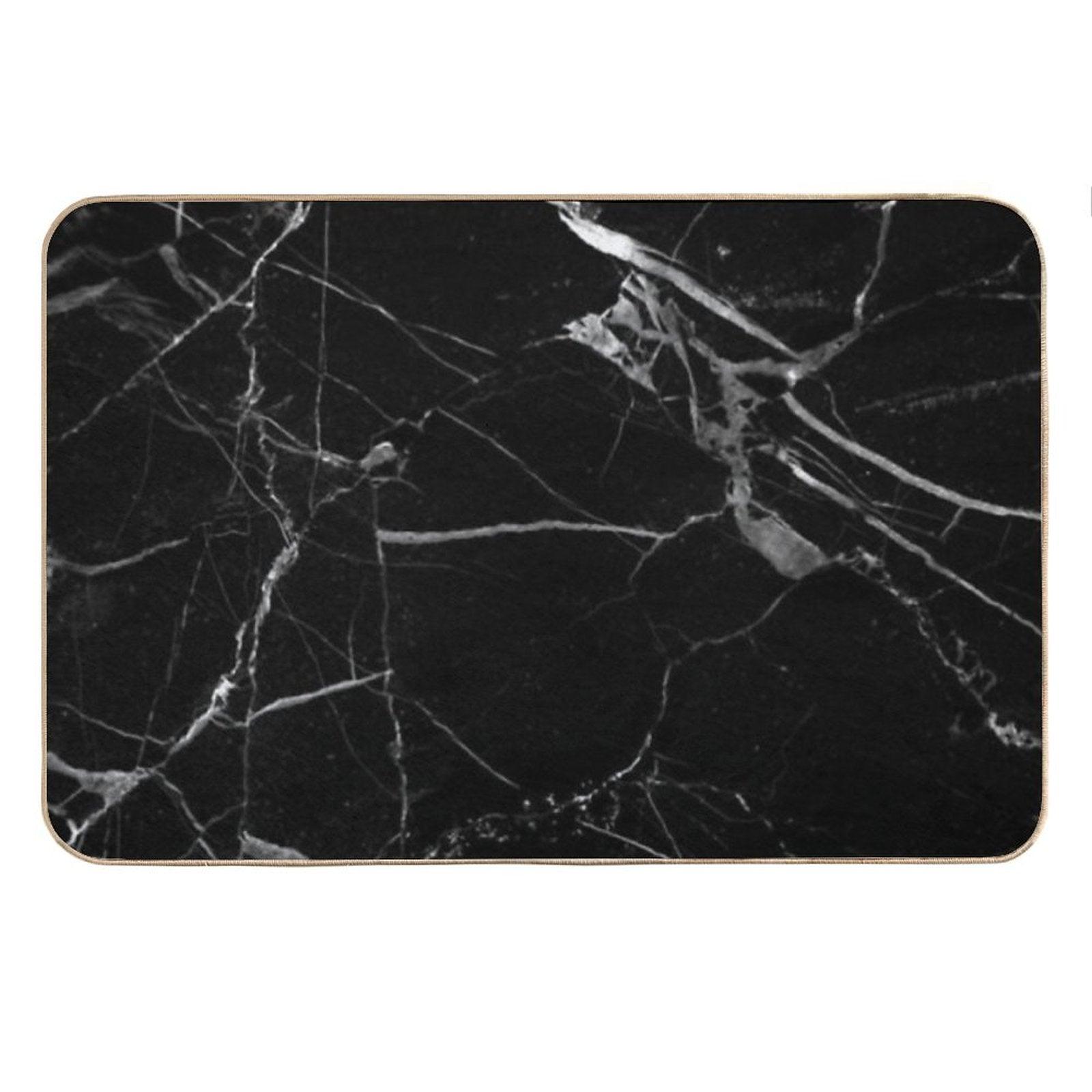 Black And White Marble Bath Mat