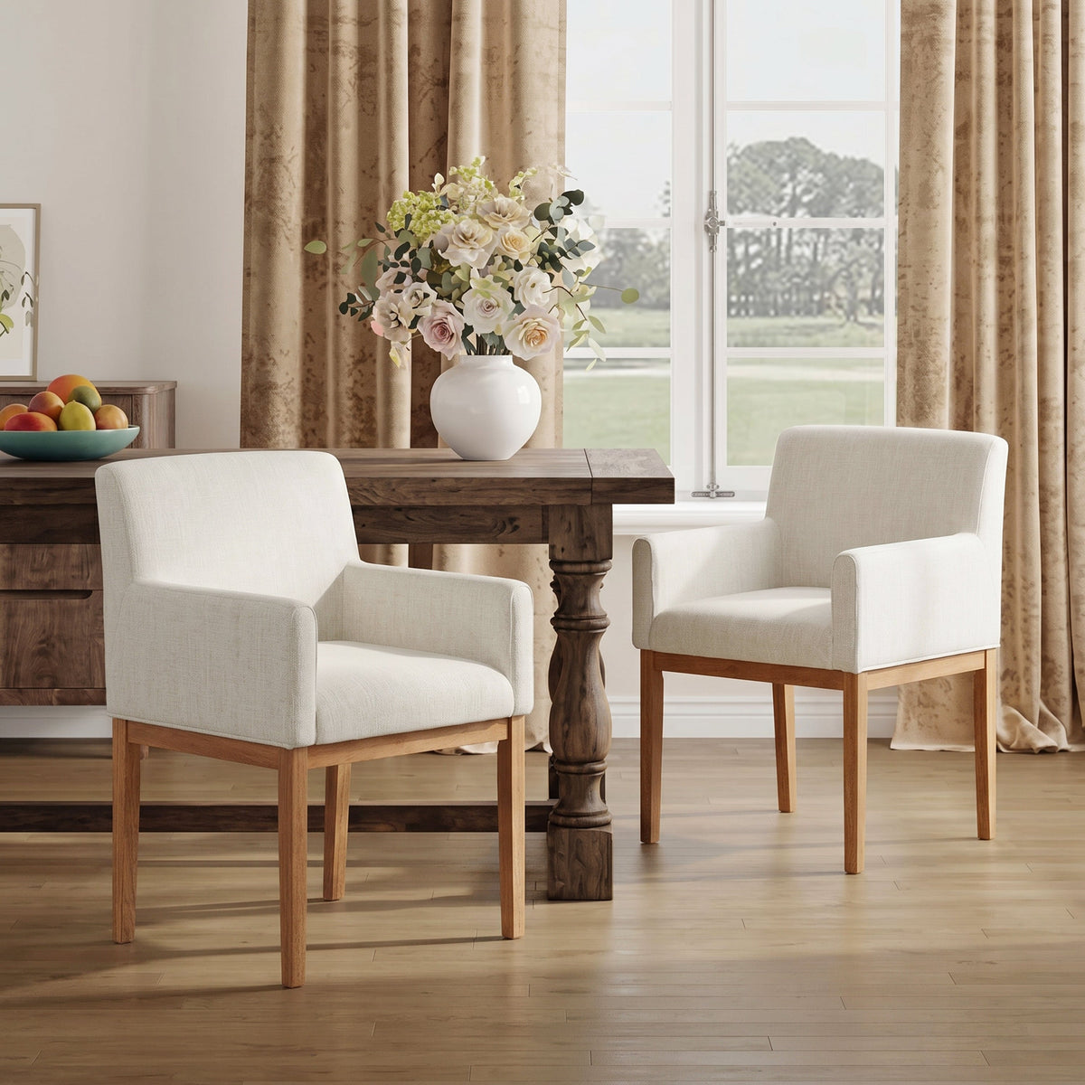 Modern Upholstered Dining Chair Set of 2