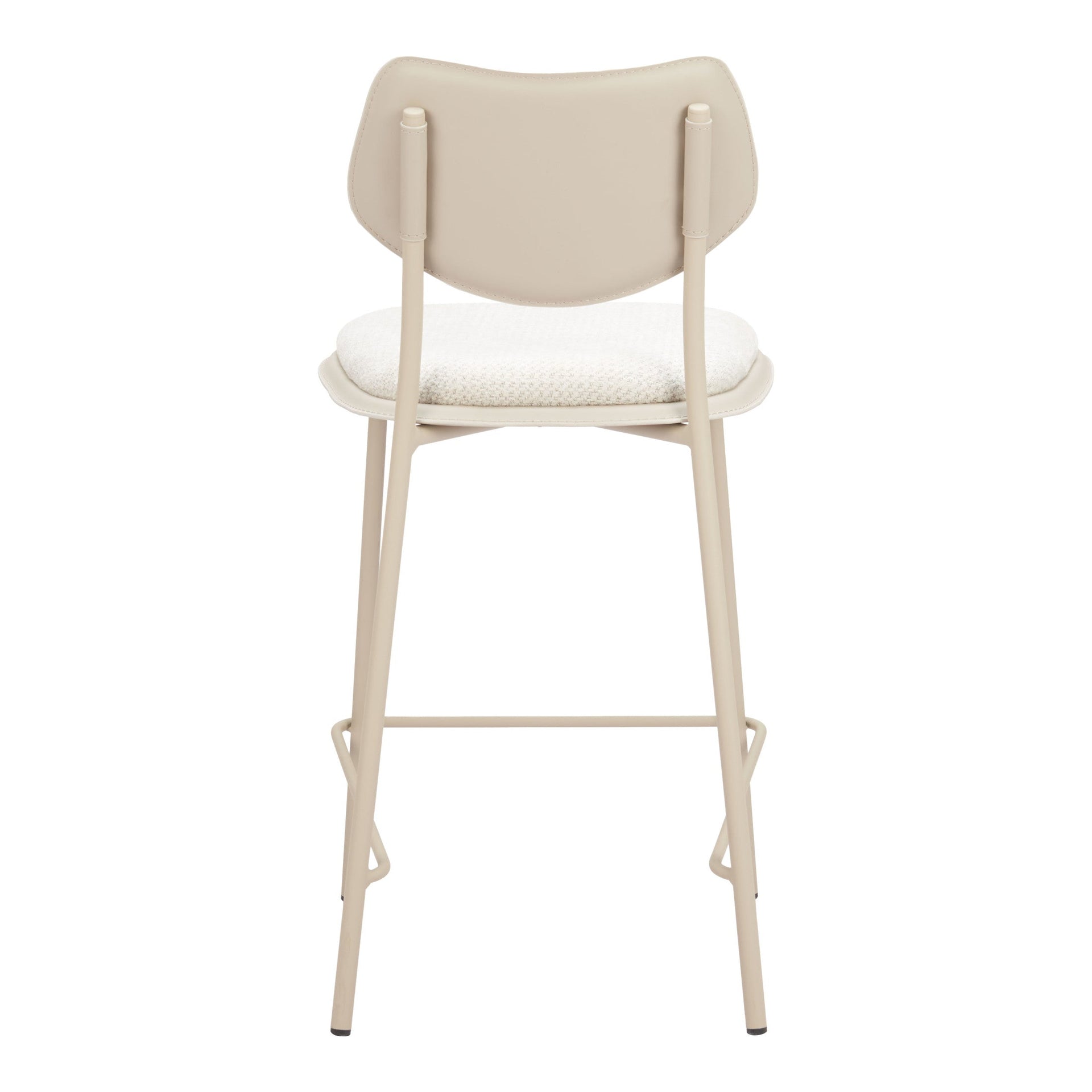 Zeal Counter Stool (Set of 4) Light Gray & Beige