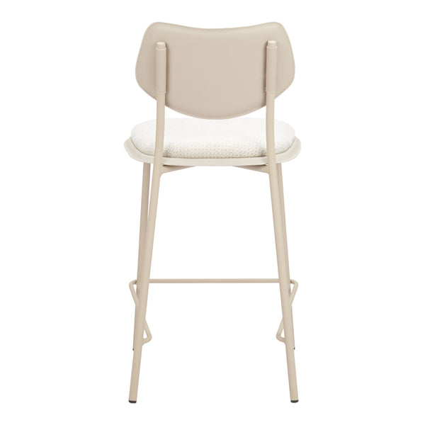 Zeal Counter Stool (Set of 4) Light Gray & Beige