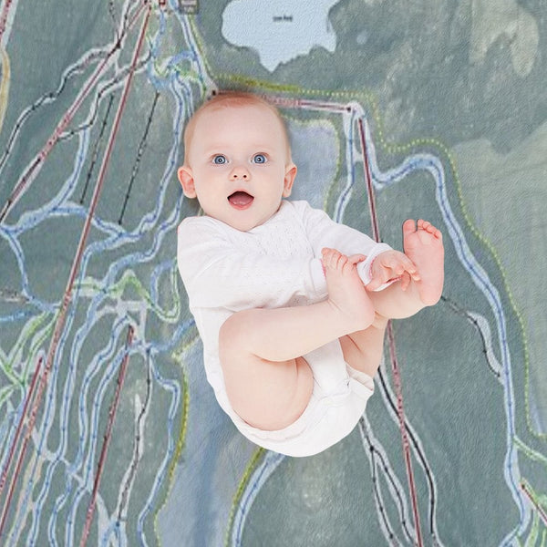 Loon Mountain Resort Trail Map Anti-pilling Throw Blanket
