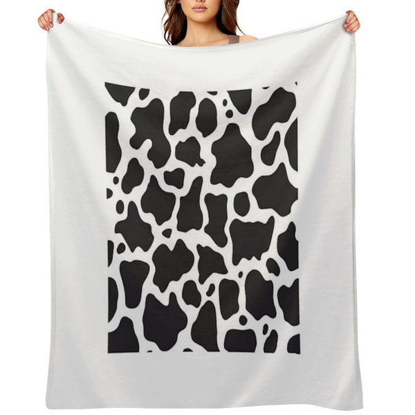 Cow Skin Pattern Sustainable Throw Blanket