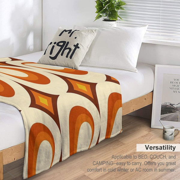 Mid-Century Modern 3 Crescent Eco-conscious Throw Blanket