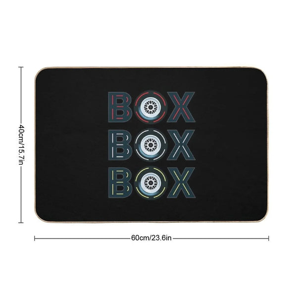Box Box Box Radio Call To Pit Stop Bath Mat