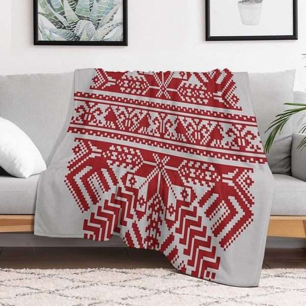 Baltic Traditional Ornament. Latvian Throw Blanket