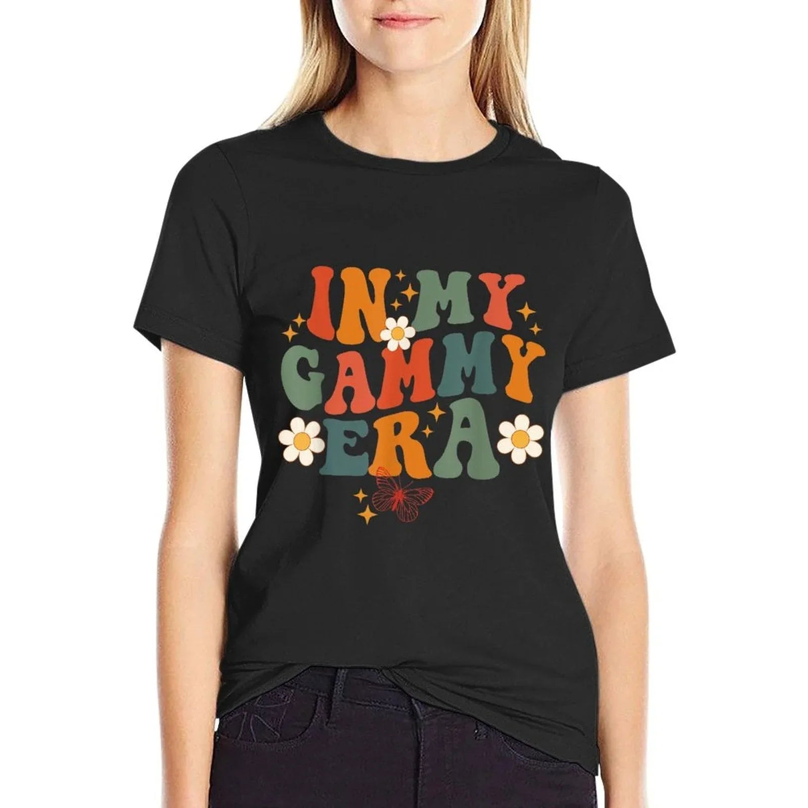 In My Gammy Era Retro Groovy Family Grandma Mother's Day T-Shirt