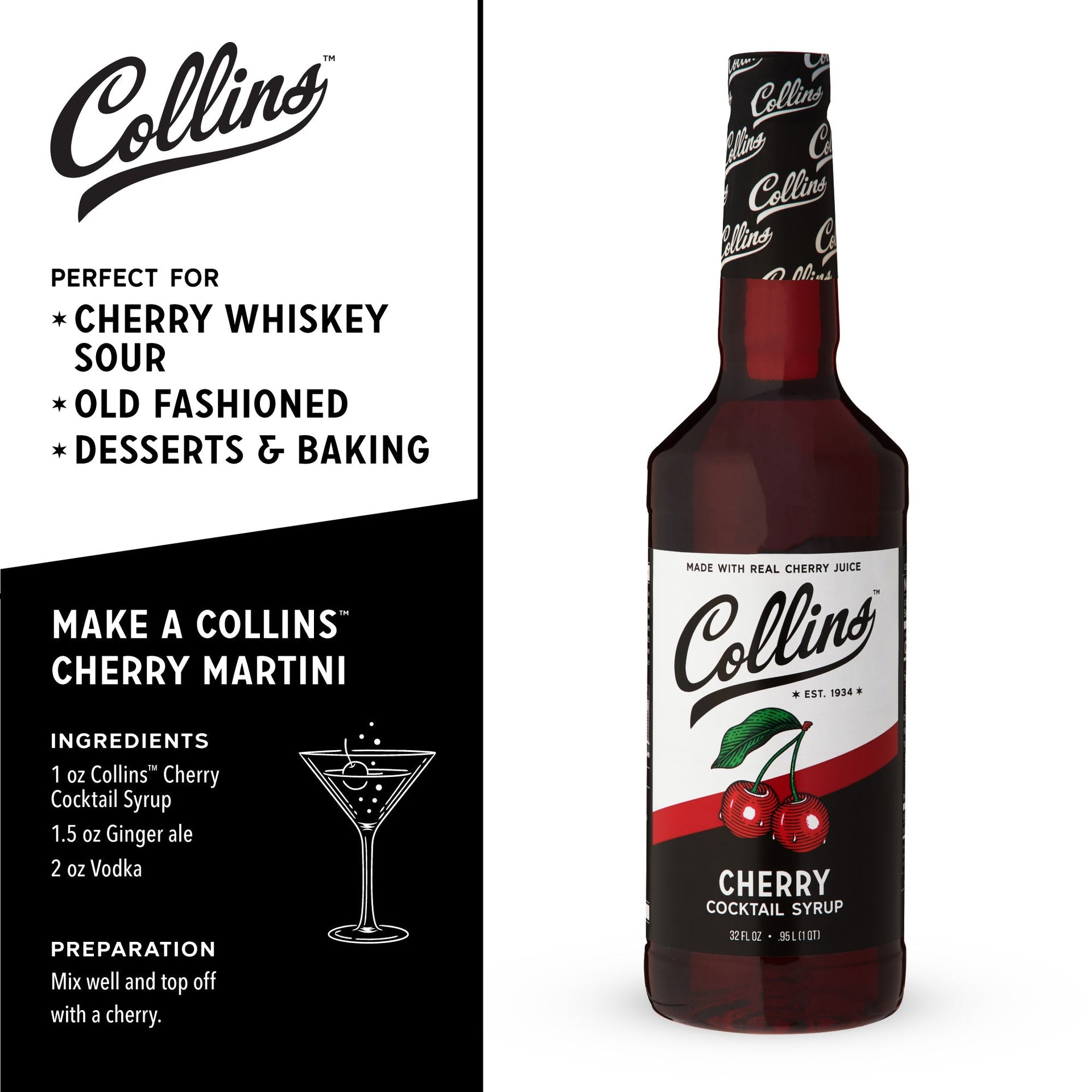 Cherry Cocktail Syrup 32 oz