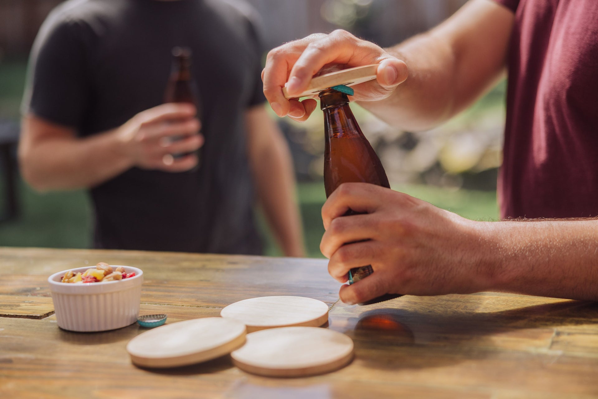 Coasters with Bottle Openers Set of 4 Picnic Time Family of Brands