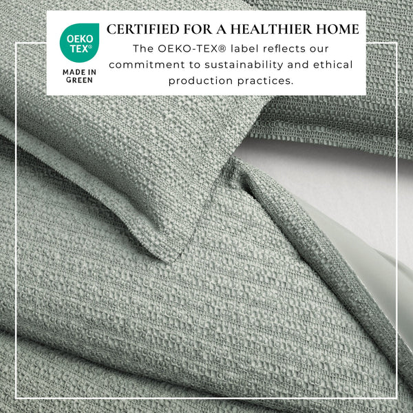 100% Cotton Honeycomb Waffle Duvet Set - Mattea Collection