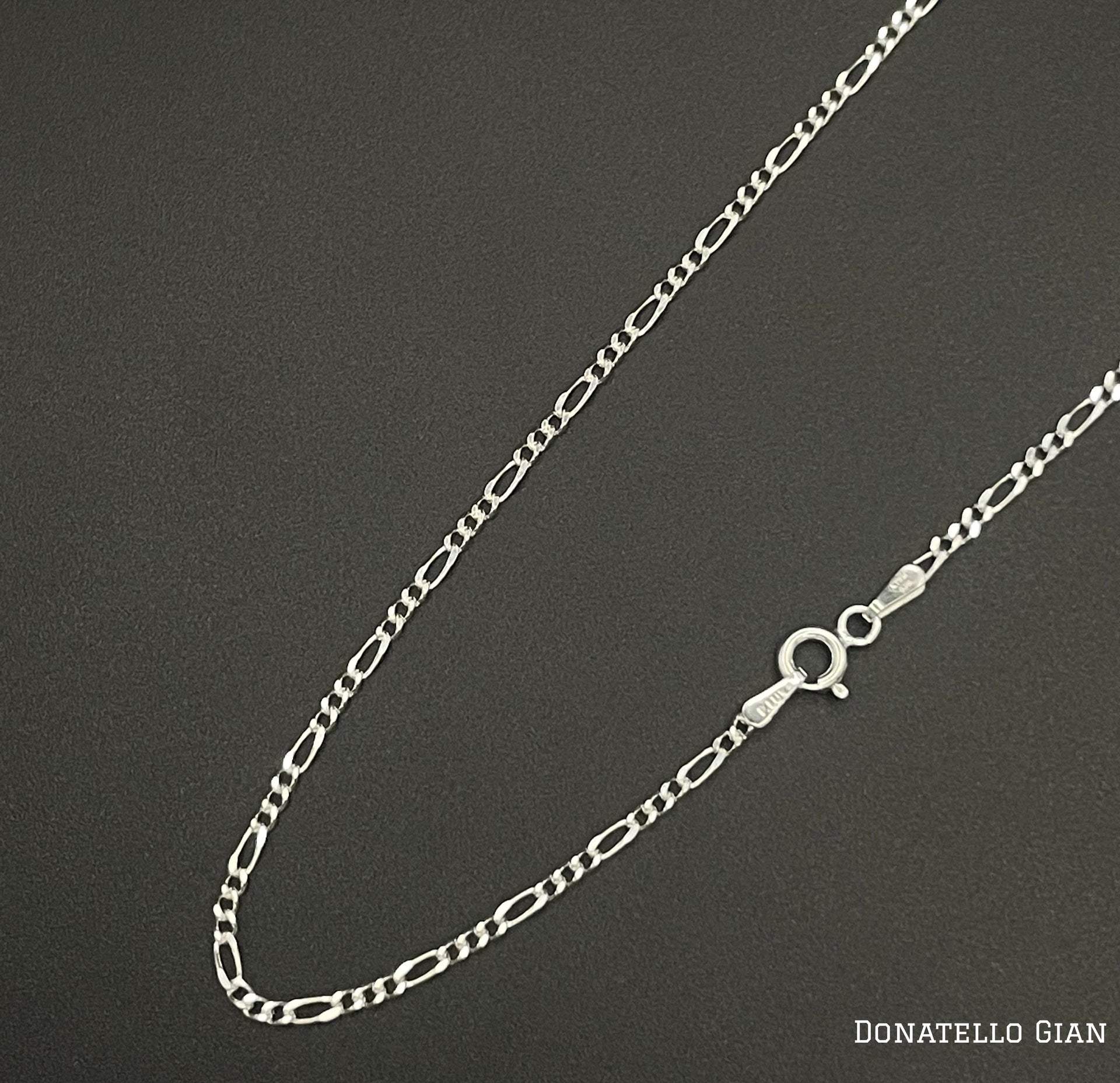 Sterling Silver 925 Figaro Link Chain 1.7MM, 16