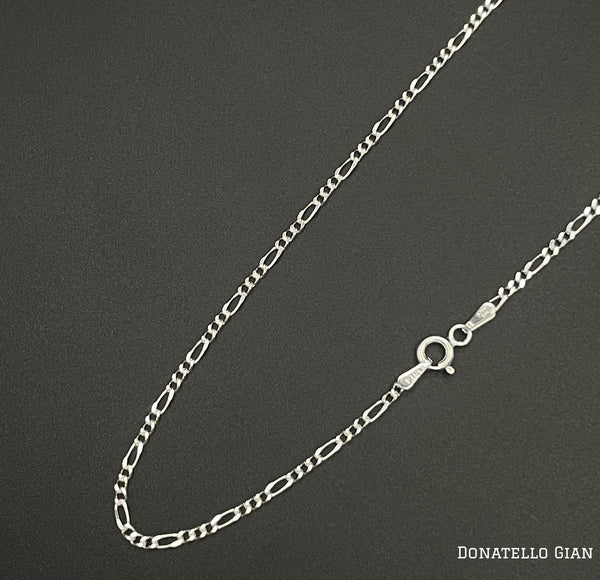 Sterling Silver 925 Figaro Link Chain 1.7MM, 16