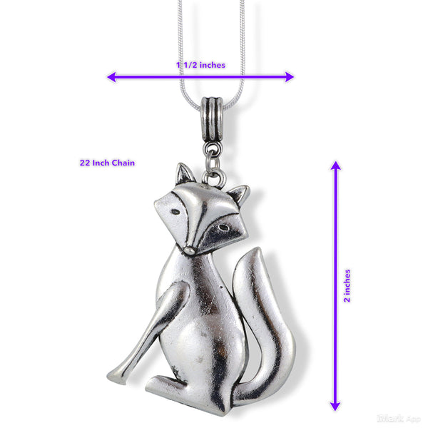 Fox Necklace | [Free Shipping] Pendant Jewelry Large Charm Snake Chain