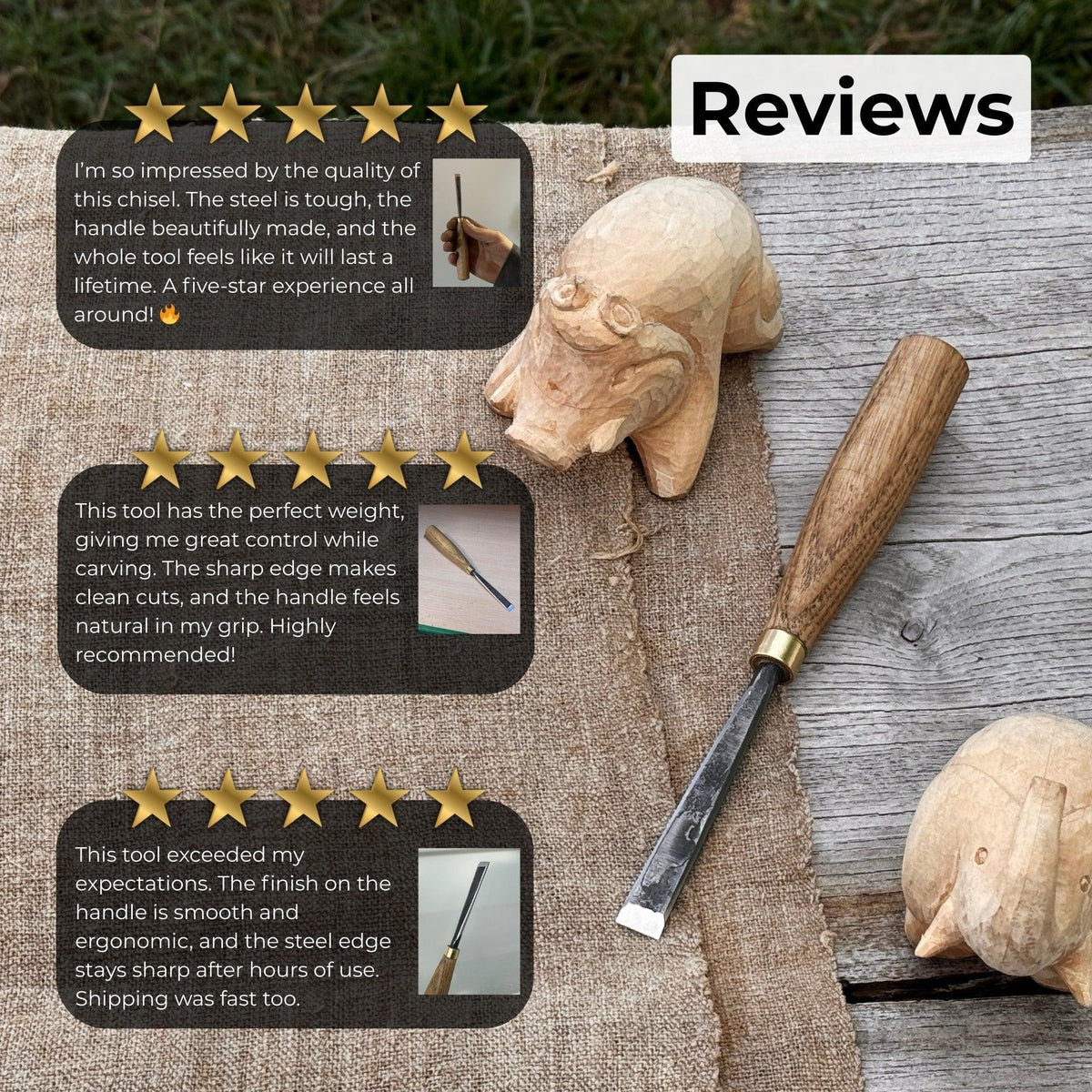 Fine Detail Carving Chisel – 10 mm (0.39 inches) Blade
