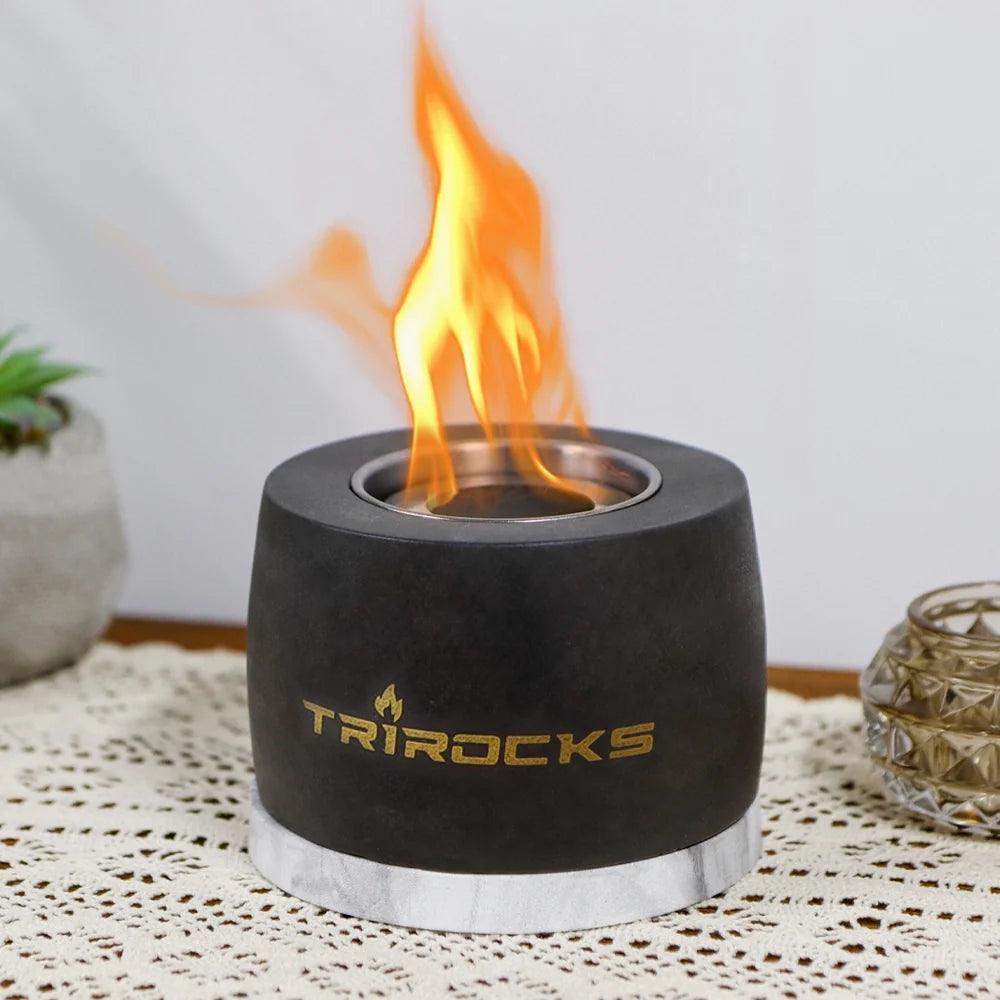 Black Graphite Color Cement Concrete Portable Fireplace