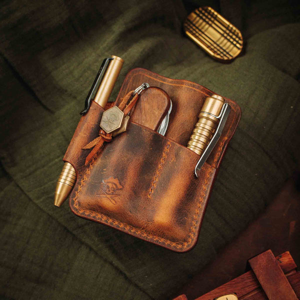 EDC Pocket Organizer - First Mate | Leather Pocket Carrier Pirate Goods