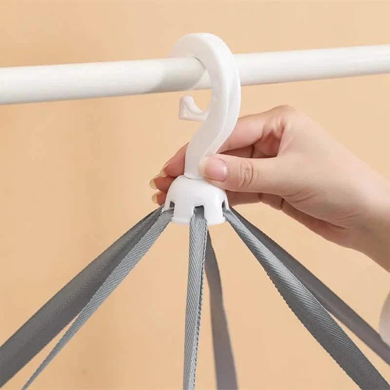 Fishing Net Hanging Dryer Bag Mesh Clothes Drying Basket Rack
