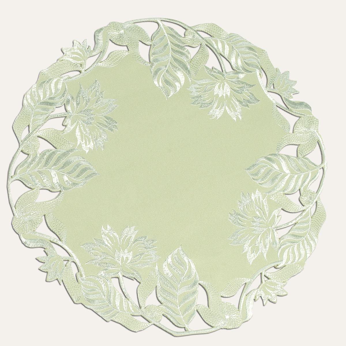 Light Green Linen Doilies – Daulton, 15 Inch