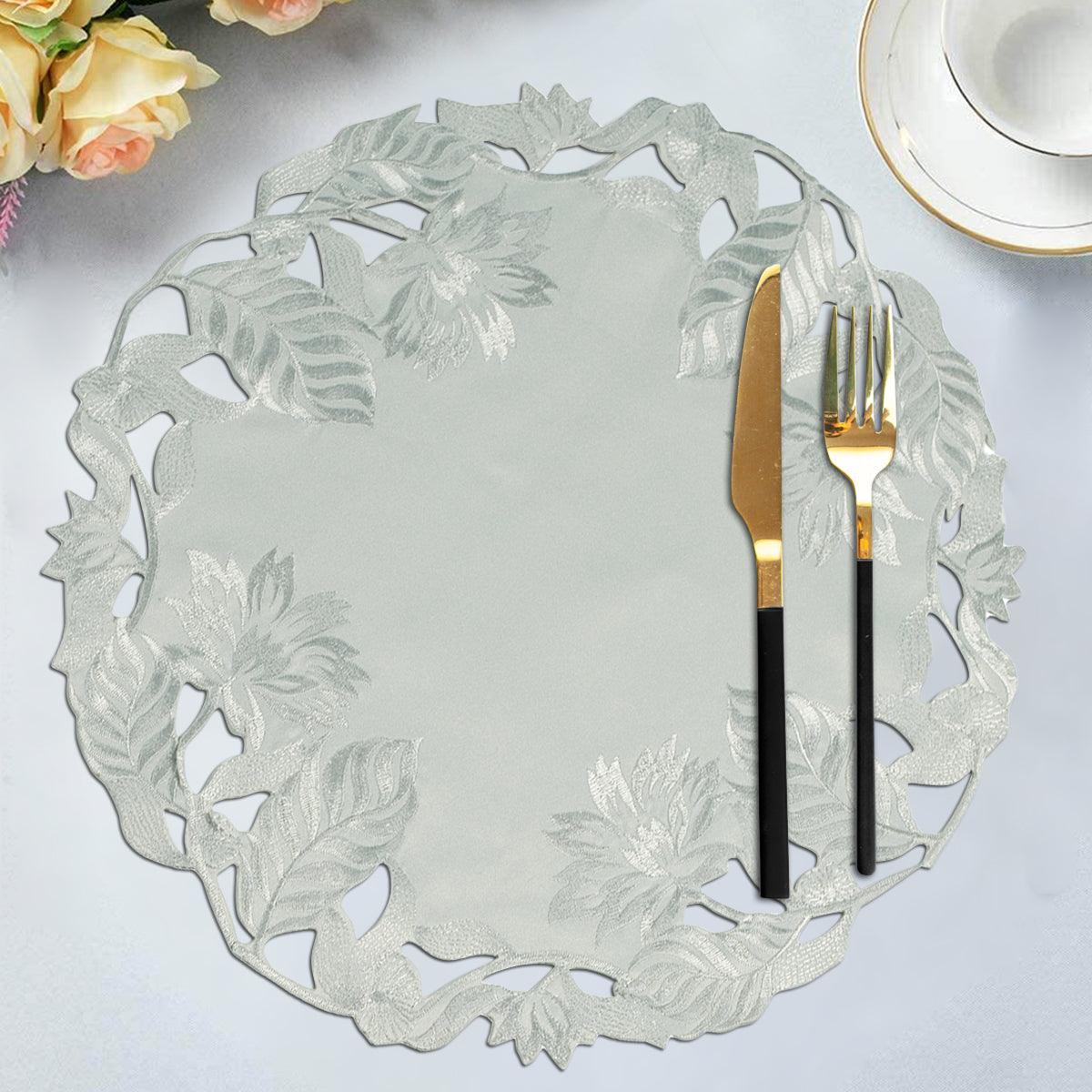 Gray Linen Doilies – Corda Collection, 15 Inch