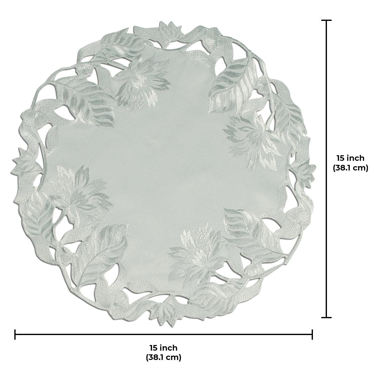Gray Linen Doilies – Corda Collection, 15 Inch