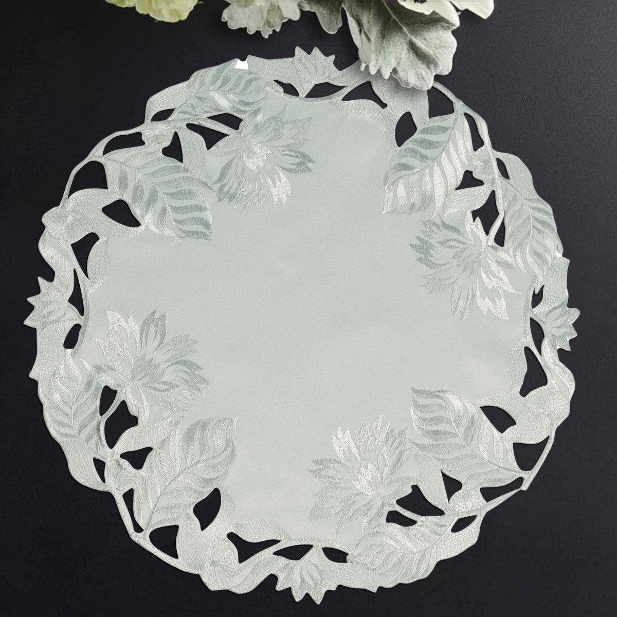 Gray Linen Doilies – Corda Collection, 15 Inch