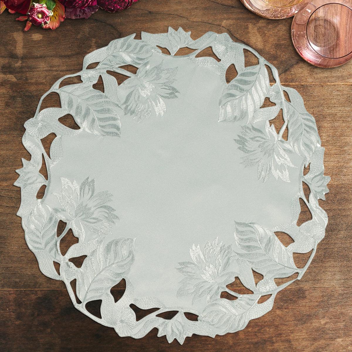 Gray Linen Doilies – Corda Collection, 15 Inch