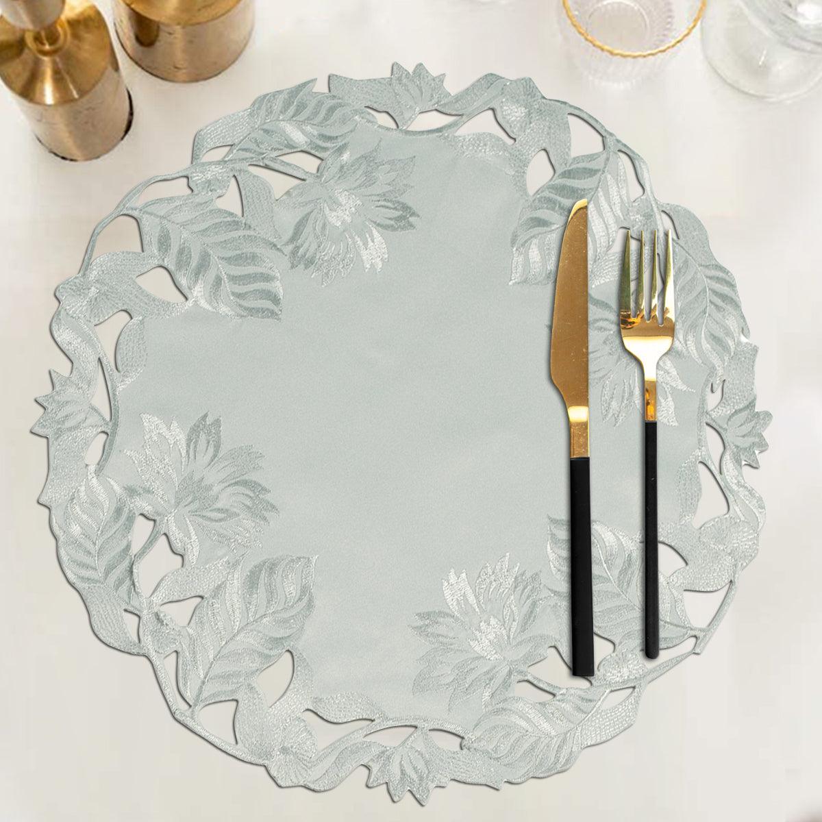 Gray Linen Doilies – Corda Collection, 15 Inch