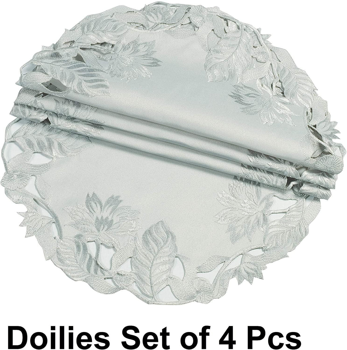 Gray Linen Doilies – Corda Collection, 15 Inch