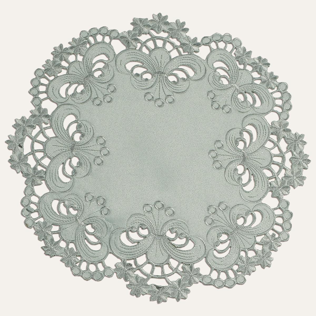 Gray Round Doilies – Creola Collection, 15 Inch