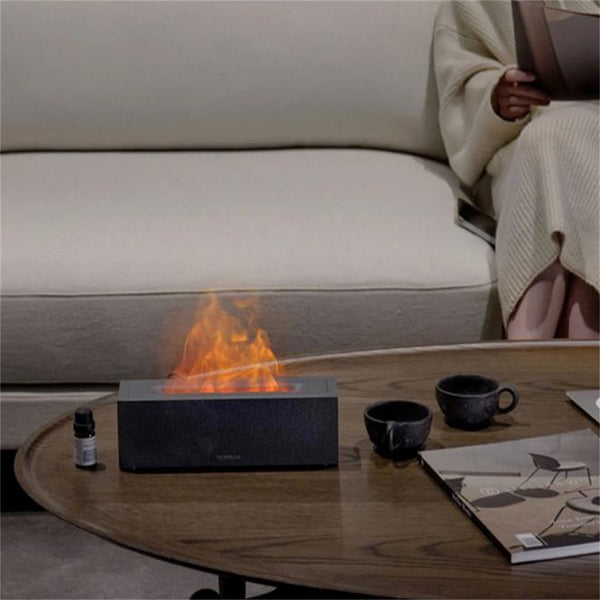 200ml Flame Humidifier Aromatic Essential Oil Electric Ultrasonic Diffuser