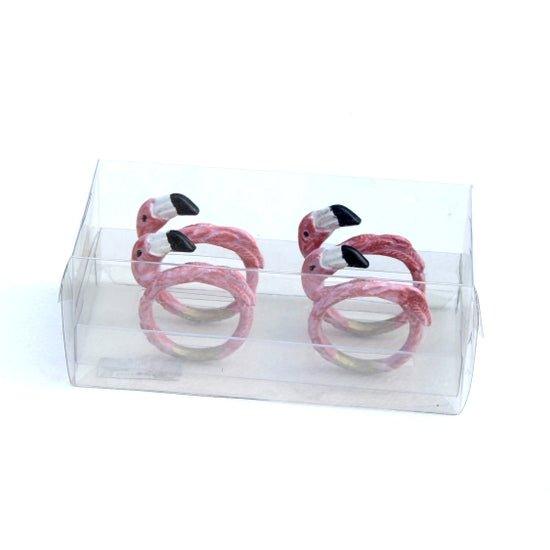 Flamingo Beach Enamel Napkin Rings