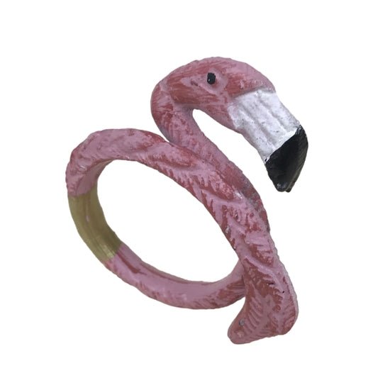 Flamingo Beach Enamel Napkin Rings