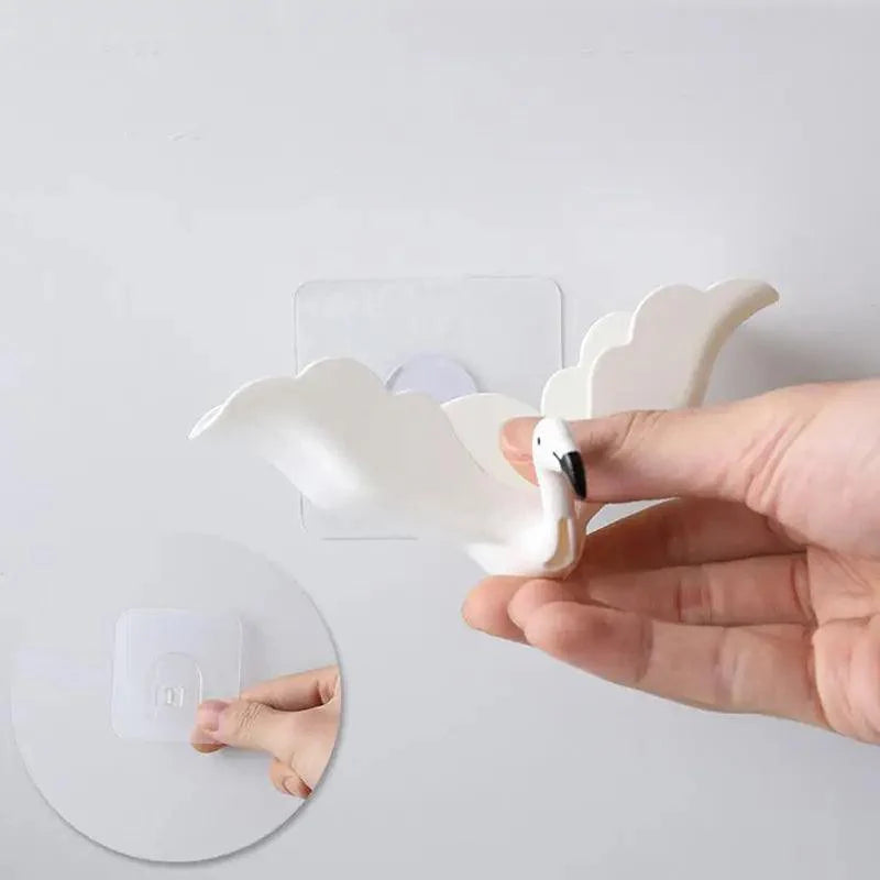 Flamingo Soap Dish Keep Soap Dry Clean Shower Soap Saver Tray Plastic Adhesive Drain Sponge Holder Bathroom Tool Soap Dish with Drains Soap Holder with Hooks Easy Dry SoapTray Easy Cleaning Soap Saver Extend Soap Life Powerful Adhesive No Drilling