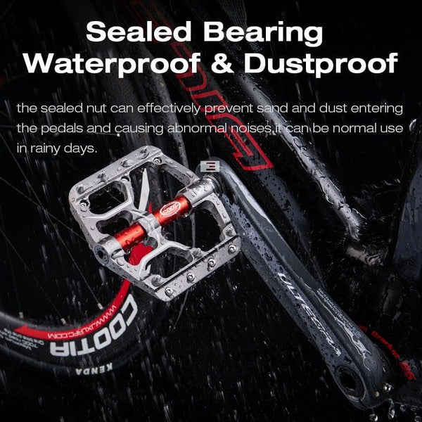 Flat Bike Pedals Road 3 Sealed Bearings Bicycle Pedals Mountain Bike Pedals Wide Platform Accessories Mountain Bike Pedals Pedals Bicycle Flat Pedals Aluminum Sealed Bearing Lightweight Platform For Road Mountain