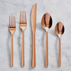 Flatware Silverware 20 Piece Cutlery Utensils Set for 4, Copper