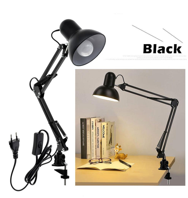Flexible Led Desk Lamp Home Office Modern Table Lamp Metal Architect Adjustable Folding Reading Light Decorative Table Lamp Cute Study Lamps for Bedroom Décor