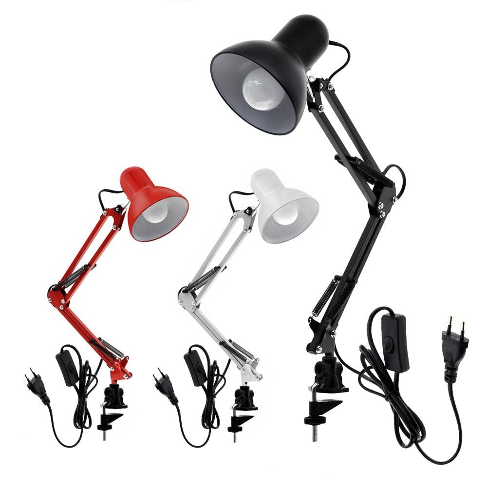 Flexible Led Desk Lamp Home Office Modern Table Lamp Metal Architect Adjustable Folding Reading Light Decorative Table Lamp Cute Study Lamps for Bedroom Décor