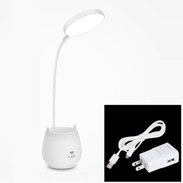 Flexible Led Table Lamps with Usb Touch Dimmable LED Stand Desk Light Reading Lamp Modern Flexible Study Lamp with Pen Holder Decorative Table Lamp Cute Study Lamps for Bedroom Décor