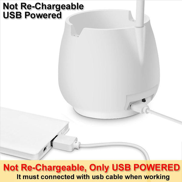 Flexible Led Table Lamps with Usb Touch Dimmable LED Stand Desk Light Reading Lamp Modern Flexible Study Lamp with Pen Holder Decorative Table Lamp Cute Study Lamps for Bedroom Décor