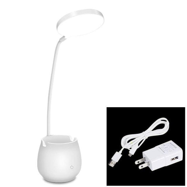 Flexible Led Table Lamps with Usb Touch Dimmable LED Stand Desk Light Reading Lamp Modern Flexible Study Lamp with Pen Holder Decorative Table Lamp Cute Study Lamps for Bedroom Décor