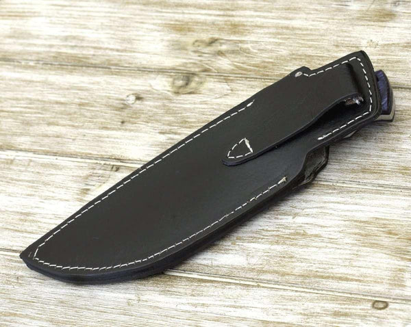Flint Damascus Steel Skinning Knife with Pakkawood Handle - Gifts for You 'n Me