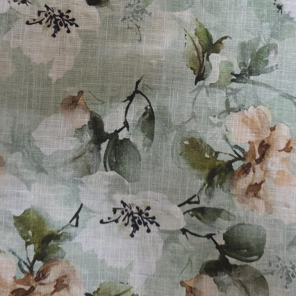 Floral Linen Tablecloth