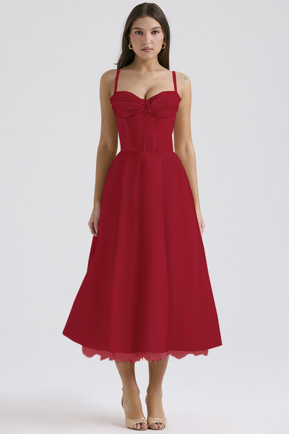 Floral series French summer camisole gentle style dress slimming floral camisole long skirt