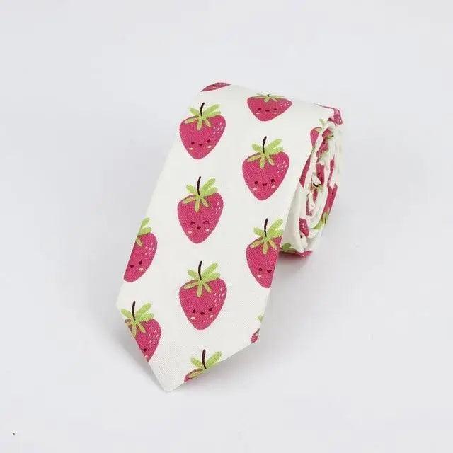 Flower Theme Cotton Slim Men Necktie Casual Business Design Skinny Necktie Floral Print Party Necktie For Men