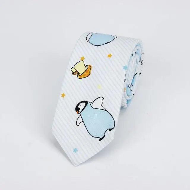 Flower Theme Cotton Slim Men Necktie Casual Business Design Skinny Necktie Floral Print Party Necktie For Men