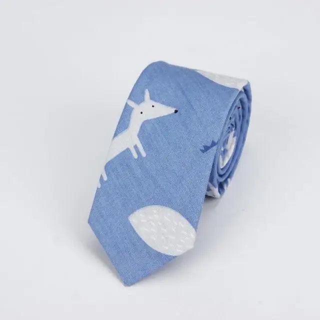 Flower Theme Cotton Slim Men Necktie Casual Business Design Skinny Necktie Floral Print Party Necktie For Men