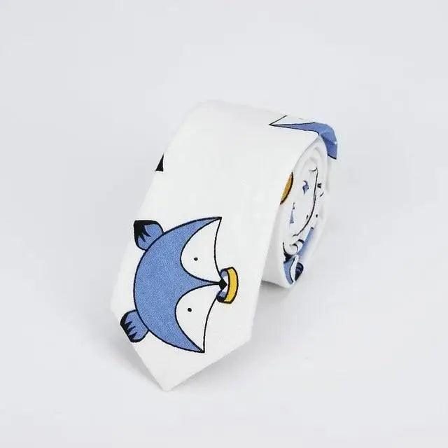 Flower Theme Cotton Slim Men Necktie Casual Business Design Skinny Necktie Floral Print Party Necktie For Men