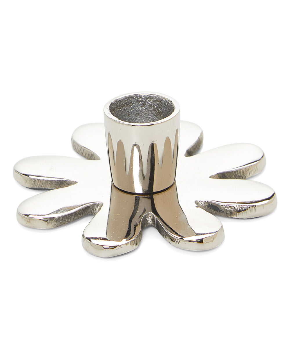 Vibhsa Decorative Silver Flower Candle Holder | 4