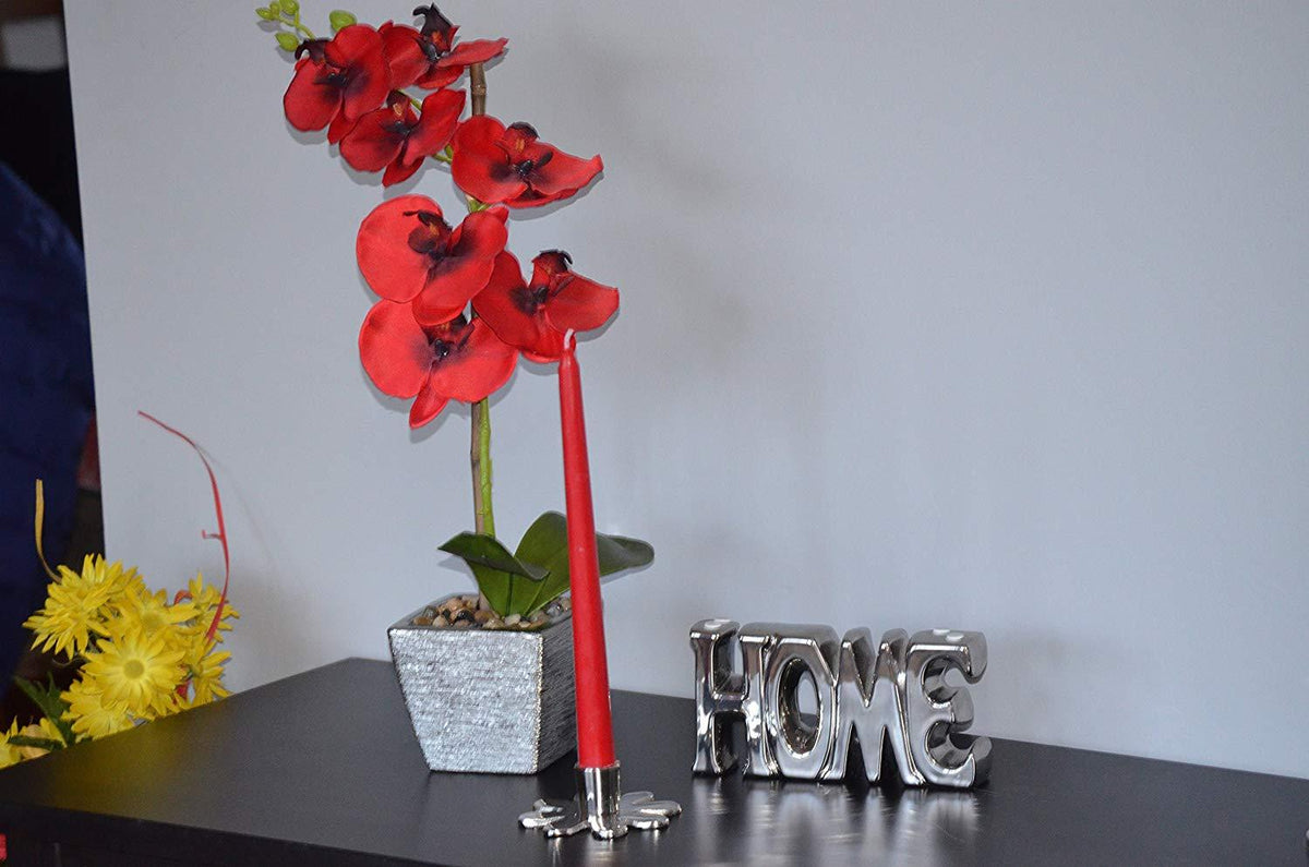 Vibhsa Decorative Silver Flower Candle Holder | 4